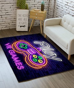 Boys Gamepad Area Rugs - 3D Printed Controller Decor for Dining Living Play Room Mat Bedroom Home