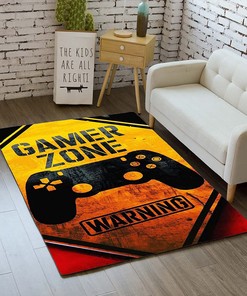 Boys Gaming Rugs for Personalized Bedroom Decor - Non-Slip Crystal Floor Polyester Mat