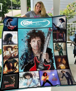 Brian May Blanket Quilt Bedding Set Personalized with Name for Home Decor and Picnic - Great Family Gifts