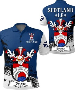 Bridge Scottish Family Crest Scotland Special Polo Shirt - Golf Shirt