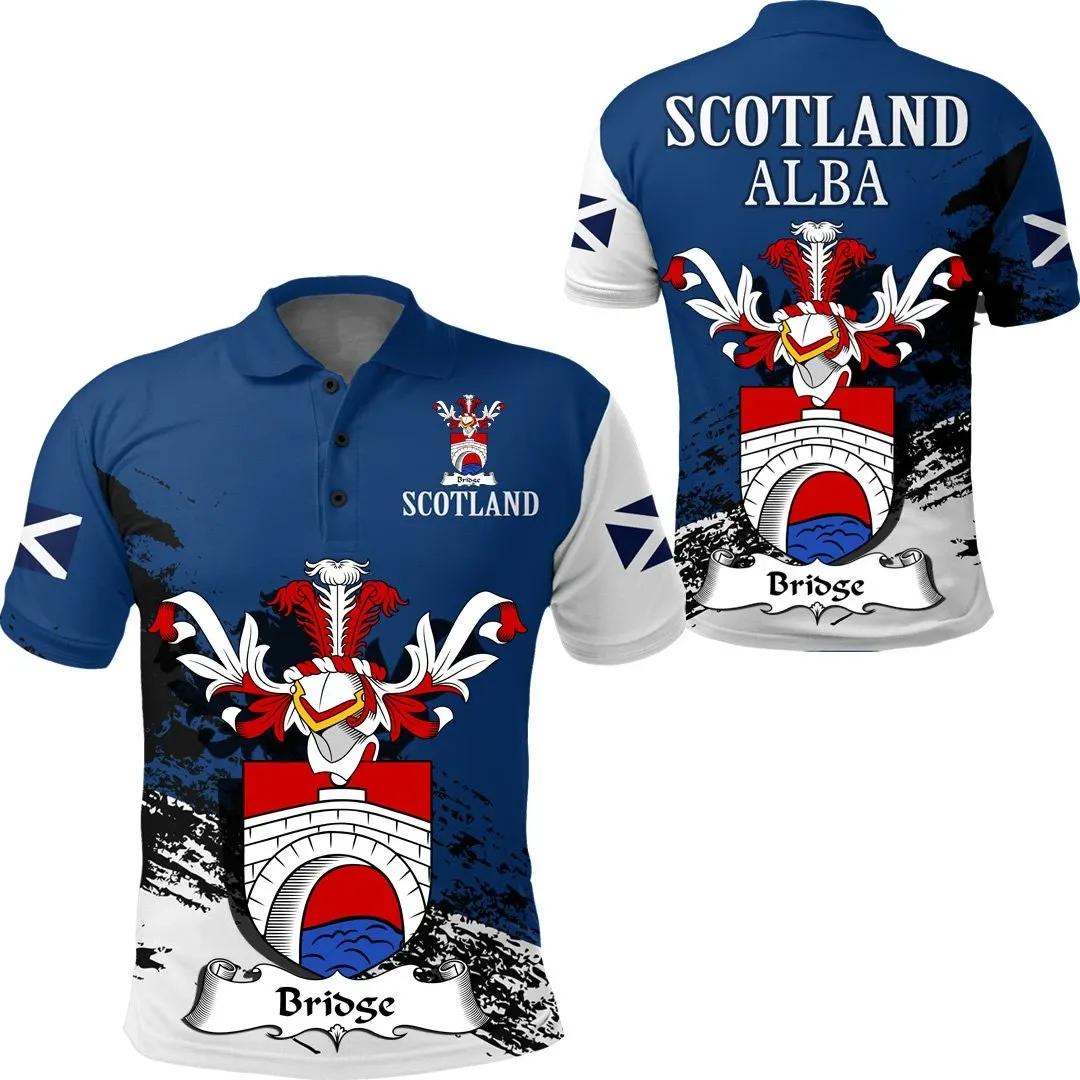 Bridge Scottish Family Crest Scotland Special Polo Shirt - Golf Shirt