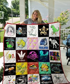 Bring the Adventure Home with Jurassic Park Quilt Bedding Set Blanket, Great for Bedroom Decor and Family Gifts