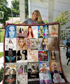 Britney Spears Albums Cover Poster Quilt Blanket Bedding Set Great for Bedroom Decor and Family Gifts