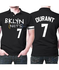 Brooklyn Nets Kevin Durant 7 2021 City Edition Black Jersey Inspired Style Polo Shirt