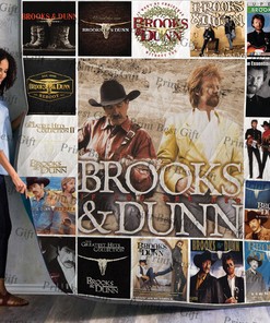 Brooks & Dunn Albums Cover Poster Quilt Bedding Set - Great for Bedroom Decor and Family Gifts