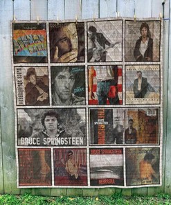 Bruce Springsteen Fans Quilt Bedding Set Blanket - Perfect for Bedroom Decor and Family Gifts