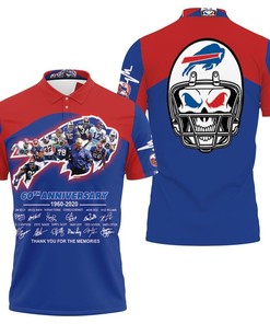 Buffalo Bills 2021 Afc East Division Champs 60Th Anniversary Legend With Sign 3D Polo Shirt