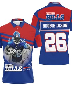 Buffalo Bills 26 Boobie Dixon Afc East Champs 3D Polo Shirt