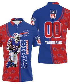 Buffalo Bills 27 Tredavious White Afc West Division Champions Personalized Polo Shirt All-Over Print