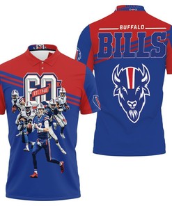 Buffalo Bills 60Th Anniversary 2021 Afc East Division Champs 3D Polo Shirt