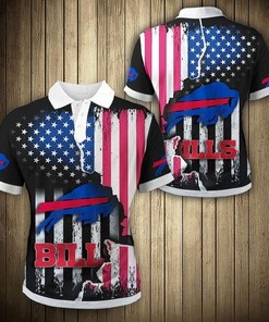 Buffalo Bills American Flag Polo Shirt