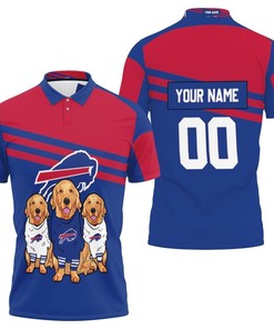 Buffalo Bills Golden Retriever 2020 Afc East Champions For Fans Personalized Polo Shirt All-Over Print