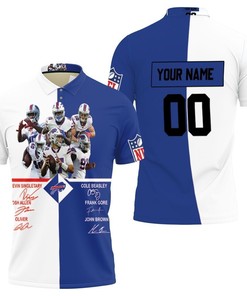 Buffalo Bills Key Players Signed Personalized Polo Shirt All-Over Print