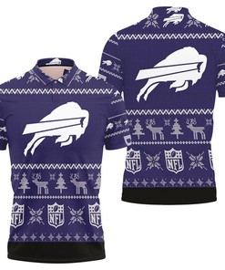 Buffalo Bills Nfl Ugly Christmas Printed Sweatshirt Ugly Jersey 3D Polo Shirt