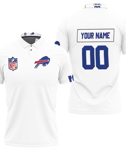 Buffalo Bills Nfl White Jersey Style Personalized Polo Shirt