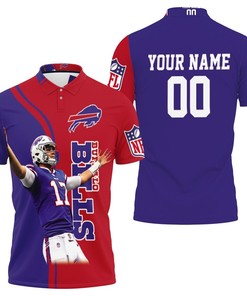 Buffalo Bills Number 17 Josh Allen Personalized Polo Shirt