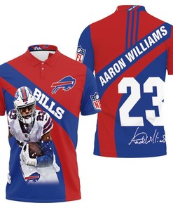 Buffalo Bills Number 23 Aaron Williams With Sign 3D Polo Shirt
