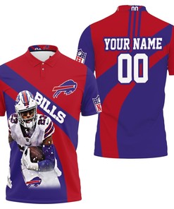 Buffalo Bills Number 23 Aaron Williams With Sign Personalized Polo Shirt