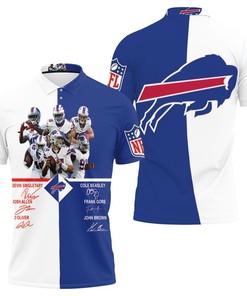 Buffalo Bills Players Signed 3D Polo Shirt