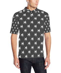 Bull Terriers Pattern Print Design 02 Men Polo Shirt
