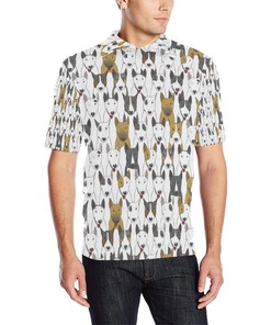Bull Terriers Pattern Print Design 03 Men Polo Shirt