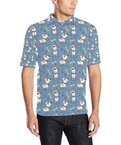 Bull Terriers Pattern Print Design 04 Men Polo Shirt