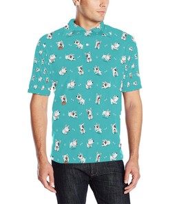 Bull Terriers Pattern Print Design 07 Men Polo Shirt
