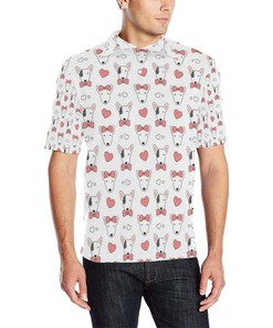 Bull Terriers Pattern Print Design 08 Men Polo Shirt