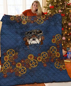 Bulldog Quilt Bedding Set Bedroom Decor for Housewarming Gifts