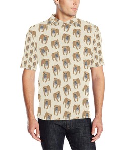 Bulldogs Pattern Print Design 01 Men Polo Shirt