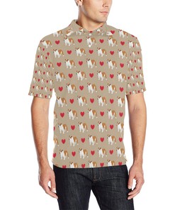 Bulldogs Pattern Print Design 02 Men Polo Shirt