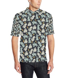 Bunny Pattern Print Design 04 Men Polo Shirt