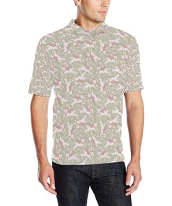 Bunny Pattern Print Design 06 Men Polo Shirt
