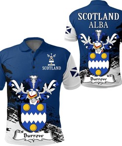 Burrow Scottish Family Crest Scotland Special Polo Shirt - Golf Shirt
