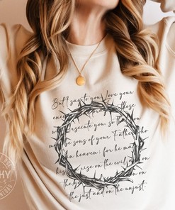 But I Say To You Love Your Enemies T-Shirt, Bible Quotes Jesus Inspirational Shirt