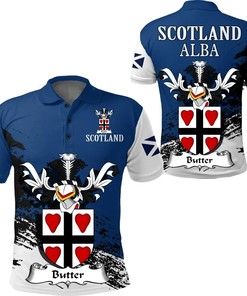 Butter Scottish Family Crest Scotland Special Polo Shirt - Golf Shirt