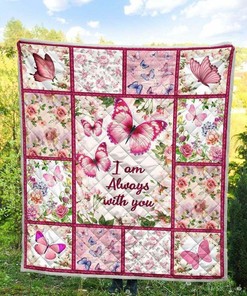 Butterfly Quilt Bedding Set Personalized for Bedroom Decor and Family Gifts