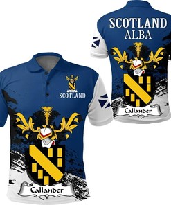 Callander Scottish Family Crest Scotland Special Polo Shirt - Golf Shirt