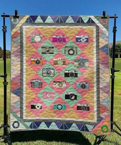 Camera Quilt Bedding Set Bedroom Decor, Gifts for Family