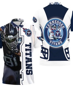 Cameron Wake 91 Tennessee Titans Afc South Division Super Bowl 2021 3D Polo Shirt