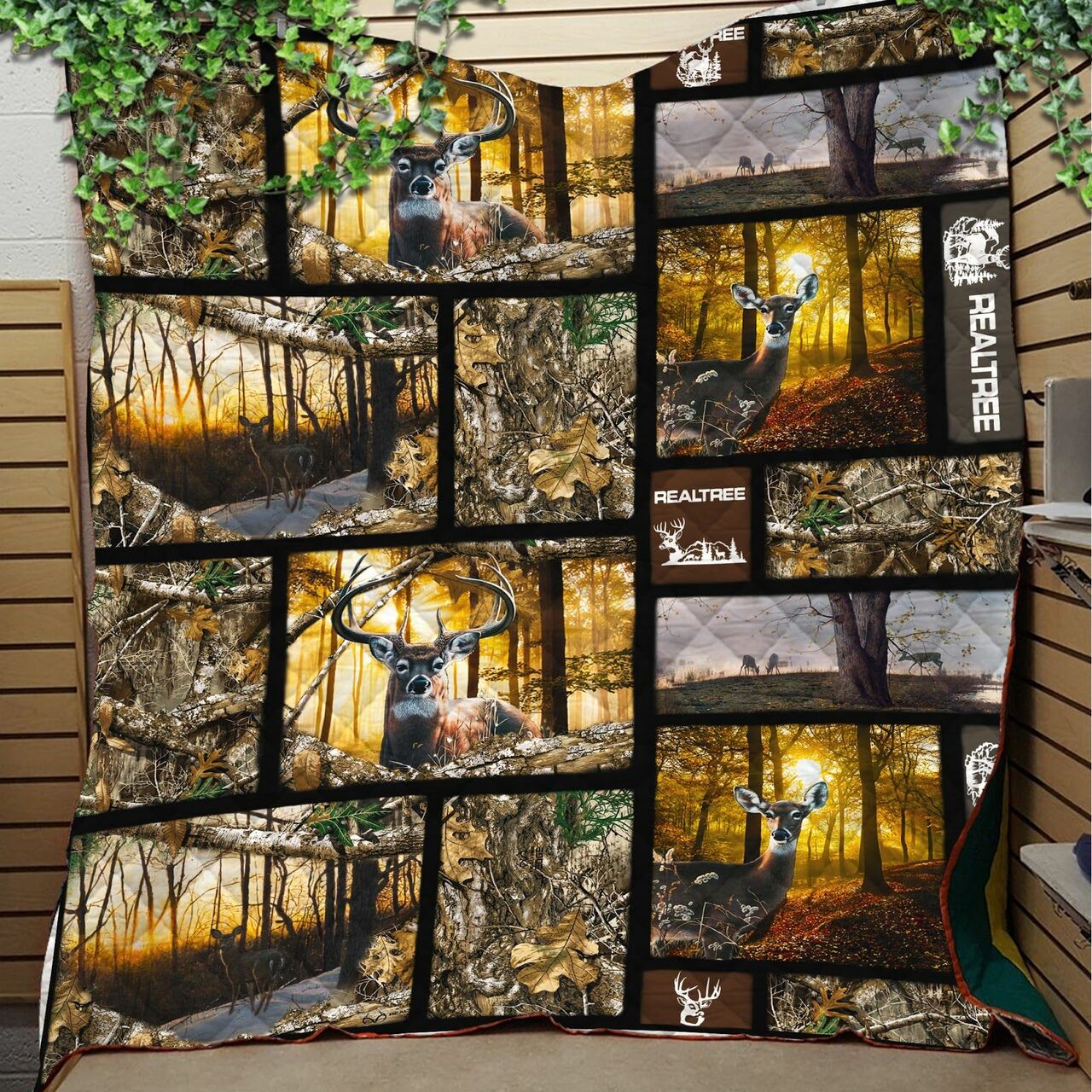Camouflage-Inspired Realtree Quilt Bedding Set Blanket - Perfect for Home Decor and Gift Giving