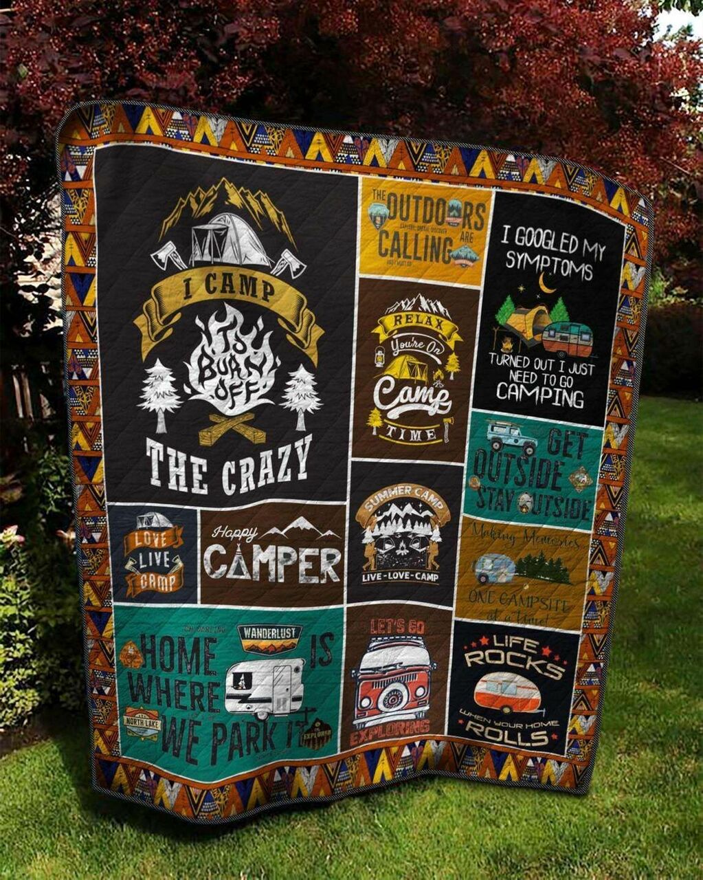Camper Quilt Bedding Set Bedroom Decor, Gifts for Family
