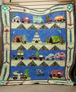 Camping Car Personalized Quilt Bedding Set, Suitable for Home Decoration and Family Gifts
