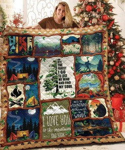 Camping I Love You To The Mountains And Back Quilt Bedding Set Blanket