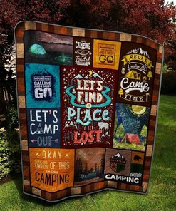 Camping LetS Find A Place To Get Lost Quilt Bedding Set Blanket