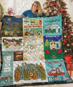 Camping LetS Go Camping Life Is Better In The Camper Quilt Bedding Set Blanket