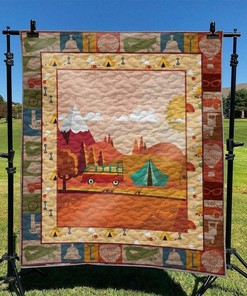 Camping Lovers Rejoice: Get Your Own Personalized Quilt Bedding Set for Your Home