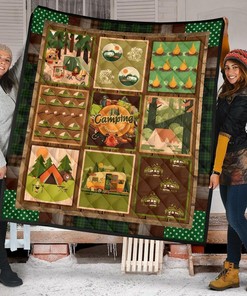 Camping Personalized Gift For Camping Lover Quilt Bedding Set for Bedroom Decor and Family Gifts