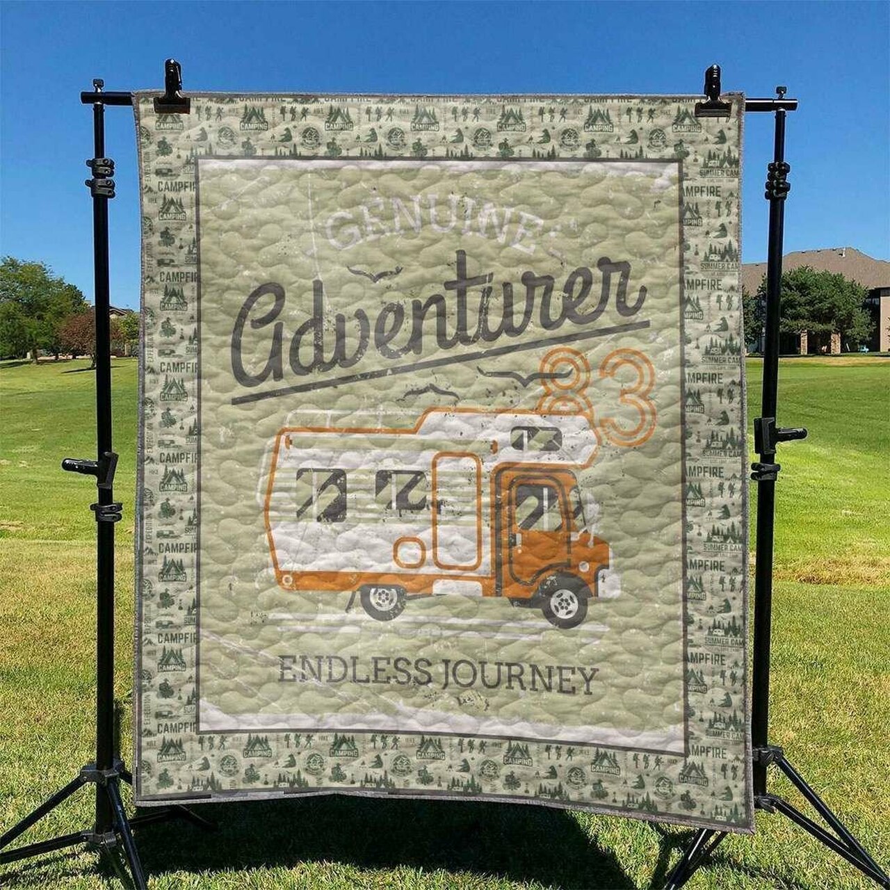 Camping Quilt Bedding Set Bedroom Decor, Gifts for Family