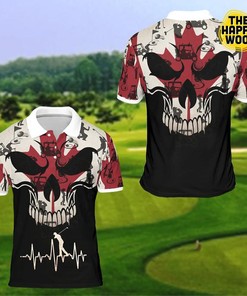 Canada Skull Golf Polo Shirt